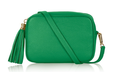 Leather Camera Bag - Green