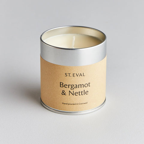 St Eval Scented Tin Candle-Bergamot & Nettle Scented