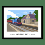 James Kelly Print-Helen's Bay(steam train)