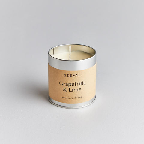 St Eval Scented Tin Candle-Grapefruit & Lime