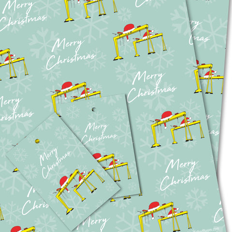 D&B Christmas Wrapping Paper - H&W Cranes