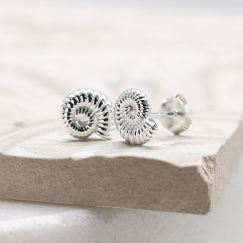 PM Ammonite Stud Earrings