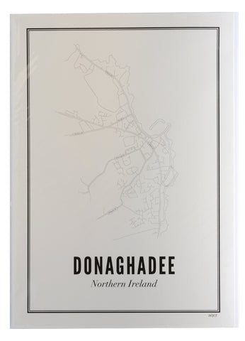 WCK Donaghadee Map Line Art Print