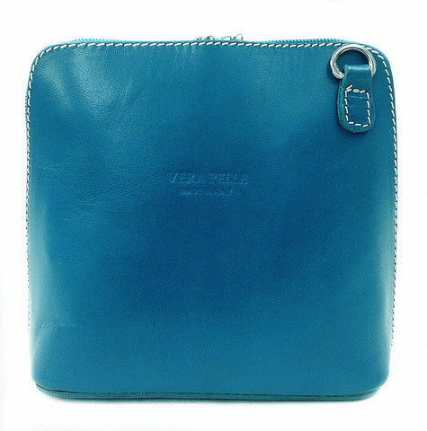 Vera Pelle Crossbody Bag-Turquoise