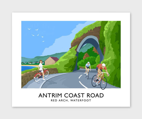 James Kelly Print-Antrim Coast Road Red Arch