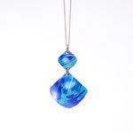 Lisa Marsella Ascending Double Domed Diamond Pendant - Brushed Blue