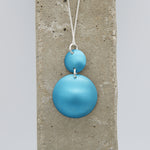 Lisa Marsella Ascending Double Concave Dome Pendant - Brushed Blue