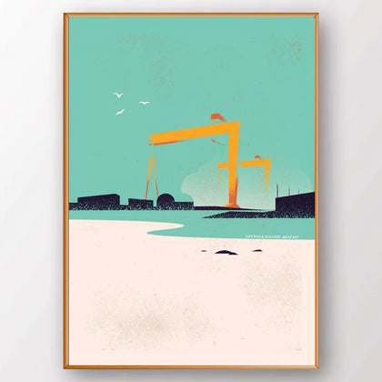Belfast Harland & Wolff Cranes artwork by Darren Lyttle