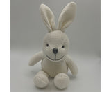 BY Knitted White Bunny Baby Rattle