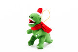 Dinosaur Christmas Decoration, Knitted T Rex Christmas Decor