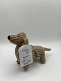 Sausage Dog in Brown Corduroy Bag Charm
