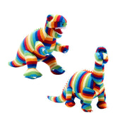 Dinosaur Teddy - Knitted Diplodocus Bold Stripes