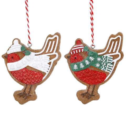 GG Xmas Decoration - Dressed Gingerbread Robin