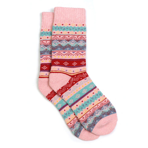 PM Pastel Pink mix nordic cosy socks