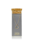 1&8 Necklace - Gold Open Heart