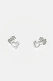 1&8 Earrings - Silver Cupid Studs