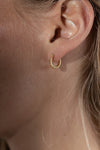1&8 Earrings - Gold Wren Hoops