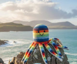Bright Octopus Baby Rattle Fair Trade Crochet Organic Cotton