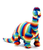 Dinosaur Teddy - Knitted Diplodocus Bold Stripes