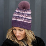 PM Bobble Hat - Purple & Pink Mix