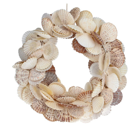GG Xmas Wreath - Natural Scallop Shell