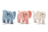 Pink Elephant Baby Rattle, Knitted Organic Cotton
