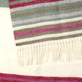 PM Cream & Magenta Stripe Scarf