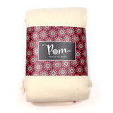 PM Cream & Magenta Stripe Scarf