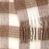 PM Beige mix fluffy check scarf