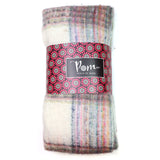 PM Beige mix fluffy check scarf