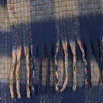 PM Navy mix fluffy check scarf