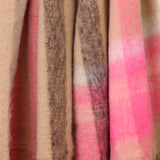 POM Scarf - Molly Taupe and pink mix cosy check