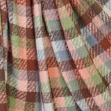 POM Scarf - Jessica Salmon, sage and brown mix check weave