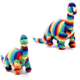 Dinosaur Teddy - Knitted Diplodocus Bold Stripes