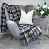 McNutt Throw - Mustard & Navy Block