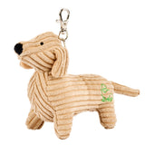 Sausage Dog in Brown Corduroy Bag Charm