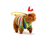 Highland Cow Christmas Hanging Decoration, Knitted Jumper