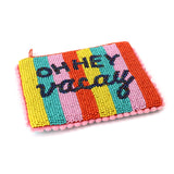 PM Rainbow beaded OH HEY vacay purse