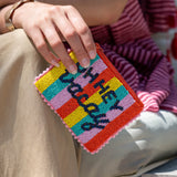 PM Rainbow beaded OH HEY vacay purse