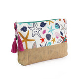 PM Multicolour starfish and shell print travel pouch