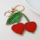 PM Embellished cherry hearts bag charm-keyring