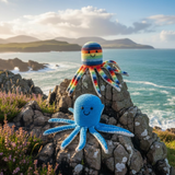 Bright Octopus Baby Rattle Fair Trade Crochet Organic Cotton