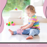 Pink Elephant Baby Rattle, Knitted Organic Cotton