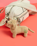 Sausage Dog in Brown Corduroy Bag Charm