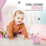 Pink Elephant Baby Rattle, Knitted Organic Cotton