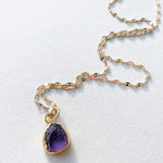 Decadorn Pendant - Carved Amethyst Gold