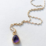 Decadorn Pendant - Carved Amethyst Gold