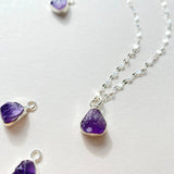 Decadorn Pendant - Carved Amethyst Silver