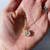 Decadorn Pendant - Carved Aquamarine Gold