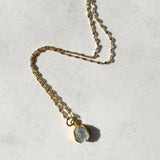 Decadorn Pendant - Carved Aquamarine Gold